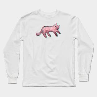 Sleepy kitty (transparent background version) Long Sleeve T-Shirt